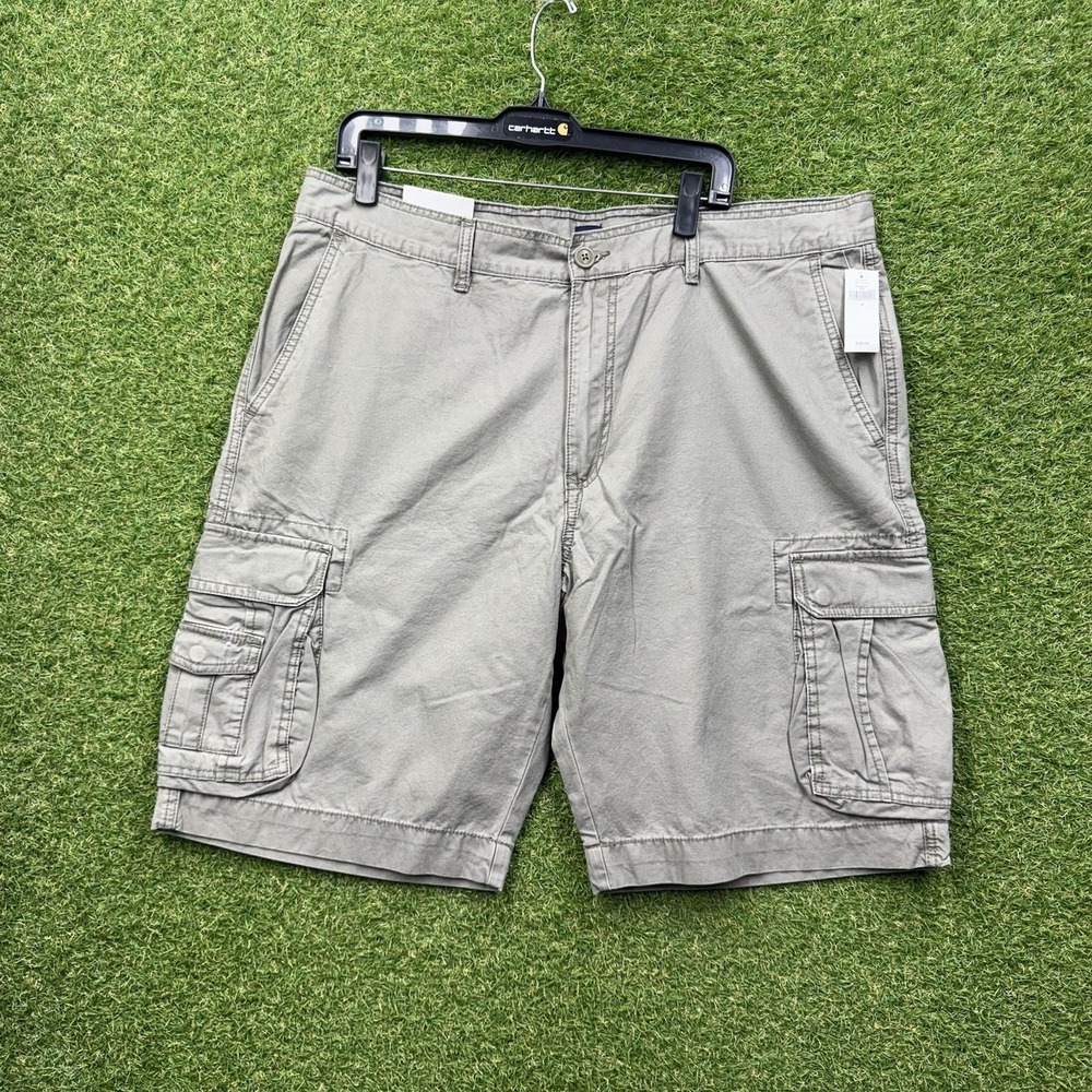 Gap Cargo Shorts Mens 40 Gray Cotton Pockets Casual Solid Everyday 40x10 NWT